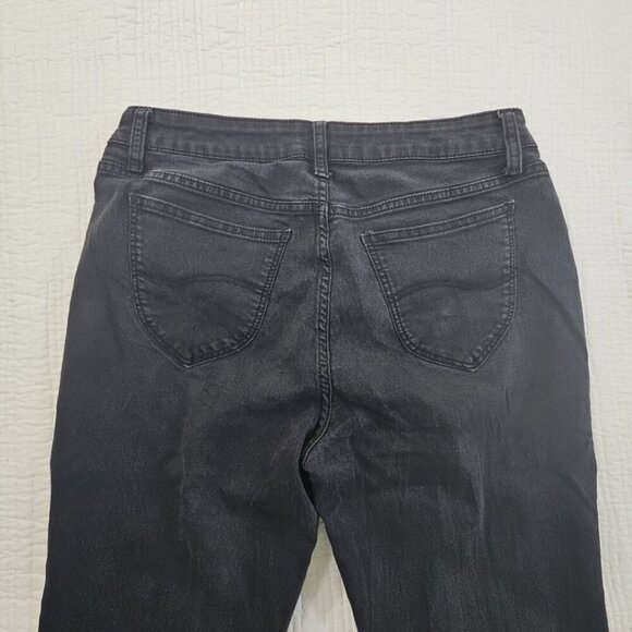 Lee Riders Bootcut Jeans Women's 12M (W30 L31) Black Denim Midrise 1SBMDW0 EUC - Picture 4 of 14